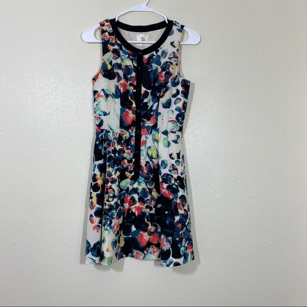 Mac & Jac Skater Mini Dress  Multi Color Sleeveless  MINI Dress